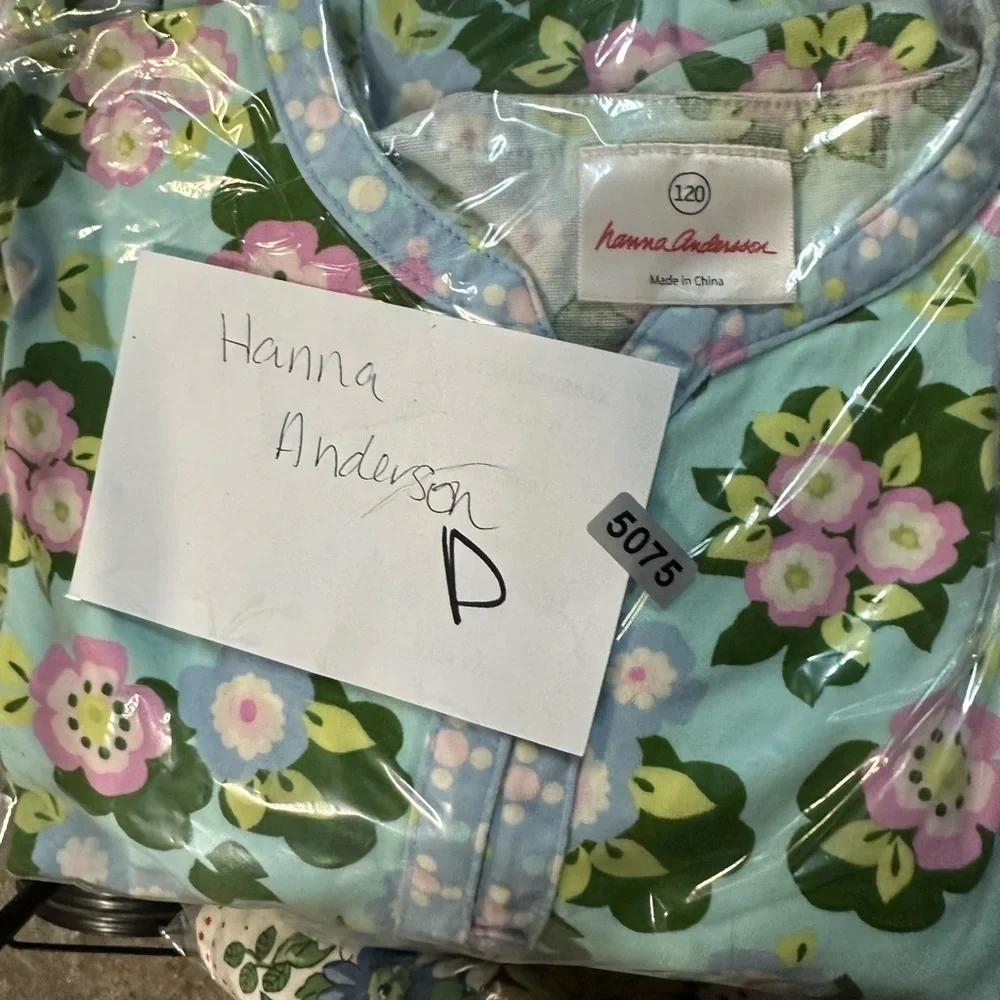 HANNA ANDERSSON Pastel floral girl's cotton cottagecore adorable cute dress 6-7